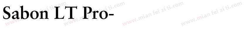 Sabon LT Pro字体转换